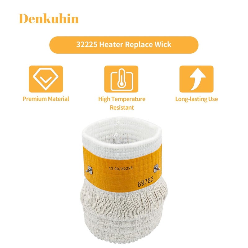 Denkuhin 32225 بديل فتيل سخان الكيروسين لعالم الكيروسين KW-24 (A-H)، دينا-غلو RMC-95C، دورا هيت DH2300، فتائل تسخين من القطن/الألياف الزجاجية - Image 5